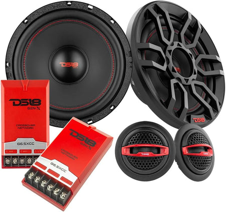 GEN-X6.5C Component Set - 6.5", 2-Way, 150W Max, 50W RMS, Black Paper Cone, Tetorn Dome Tweeters, 4 Ohms - Clarity Unparalled by Other Speakers in Their Class (2 Speakers) (GENX65C)